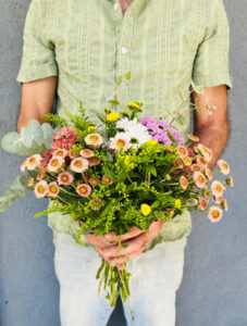 זר פרחים - חרציות