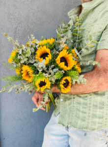 זר פרחים - חמניות