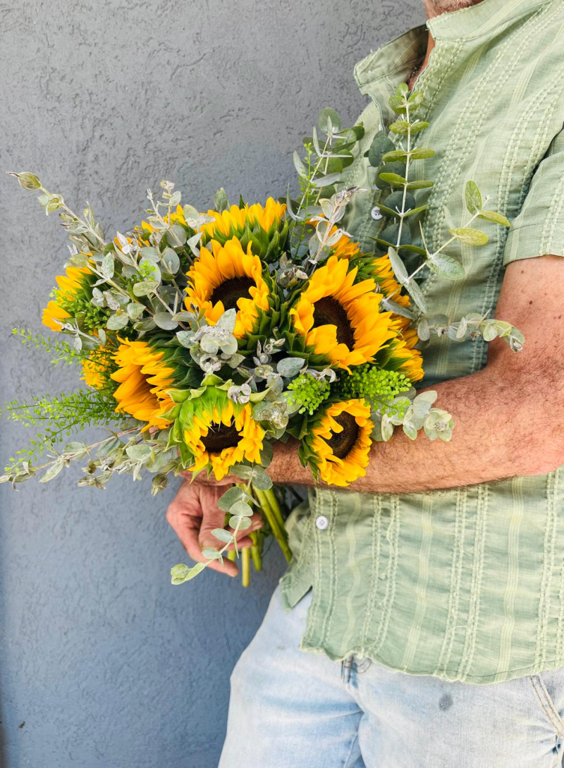 זר פרחים - חמניות