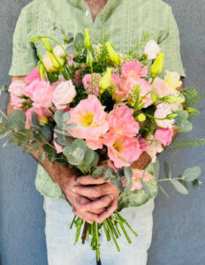 זר פרחים - פינק ליזי