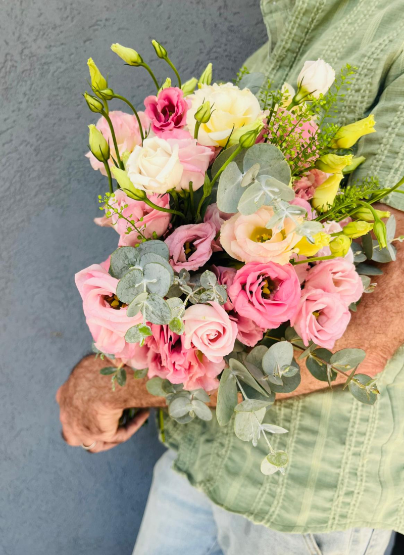 זר פרחים - פינק ליזי