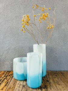 אגרטל - צילינדר תכלת