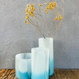 אגרטל - צילינדר תכלת