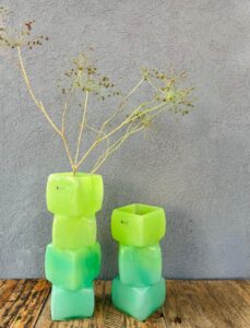 אגרטל קוביות ירקרק