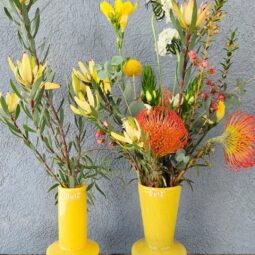 אגרטל - זכוכית דוץ צהוב